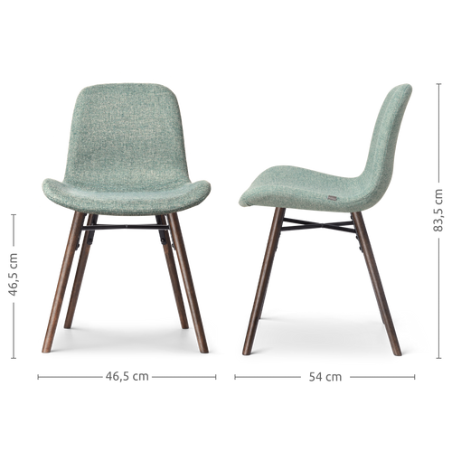 Nolon Nena-Fé Eetkamerstoel Zacht Groen - Stof - Walnoot Poten - vtwonen shop