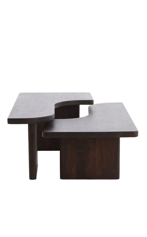 Light & Living salontafel CRATO - 120x60x45cm - bruin - Set van 2