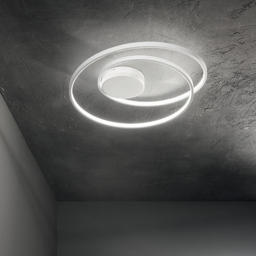LED Decoratief Swirl Geïntegreerde LED Semi Flush Light Zwart, 3000K
