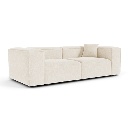 Sia Home - Modulaire bank CUBI - Chenille fluweel - Crème - 242cm