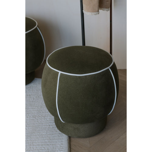 Housecraft Living Marina Poef Rond 45 cm Groen