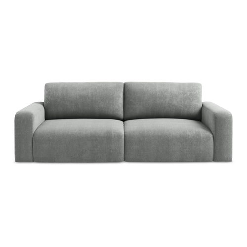 LaMiaSofa 3-zits slaapbank Ostia - chenille stof - grijs - 244x102x79