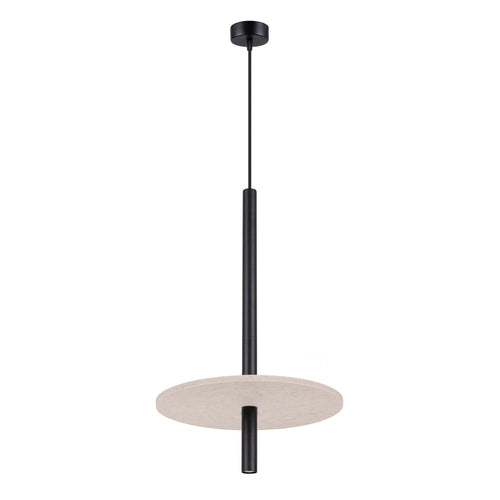 Sollux Lighting Hanglamp FELTRO 1 zwart/beige - 30x30x126cm