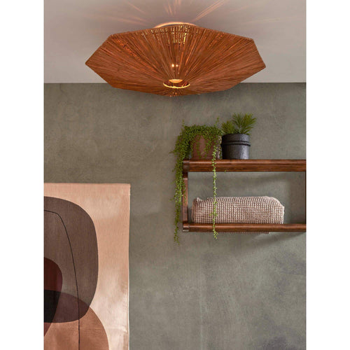 GOOD&MOJO plafonniere Panama - bruin - Ø65cm - vtwonen shop