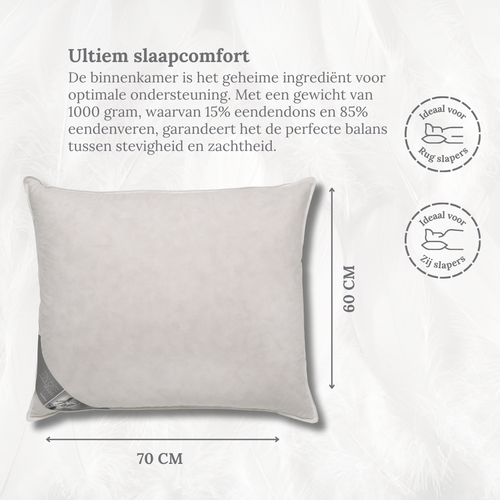 Ten Cate boxkussen - 3-kamer eendendons - 50x60