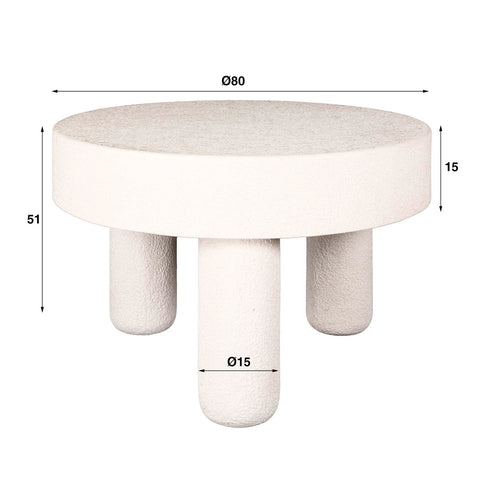 Giga Meubel Salontafel Bulky - Wit Marmer Composiet - 80x80x50cm - vtwonen shop