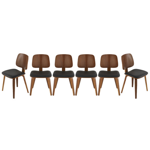 Signature - BRAND Set van 6 stoelen - Zwart - 49,5x48,5x80,5 cm
