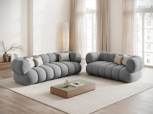 Cosmopolitan Design Bank Koge 3-zits, chenille lichtgrijs - 95x210x70cm