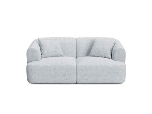 Cosmopolitan Design Modulaire bank Campi 2-zits, structurele stof lichtgrijs - 90x180x70cm