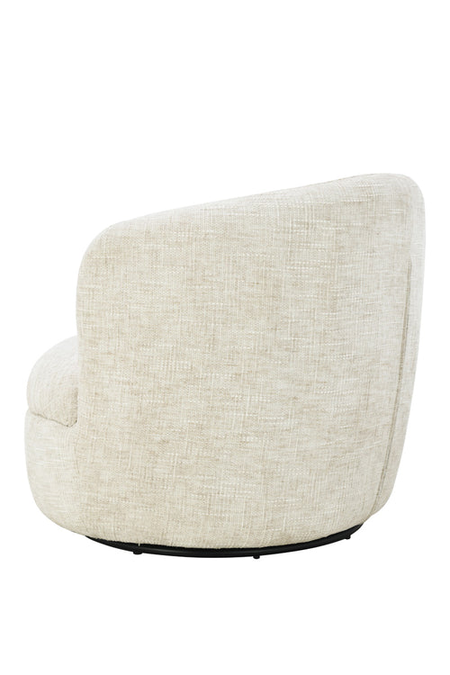 DÉJA Living Draaifauteuil Lilou - Beige Stof - Zithoogte 40cm - vtwonen shop