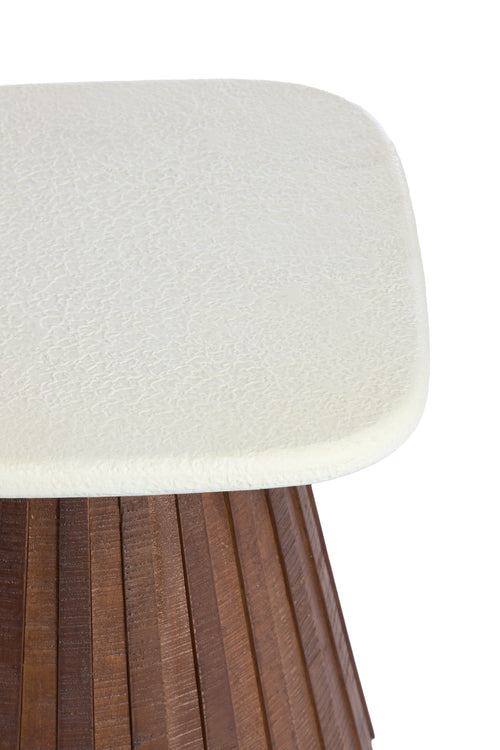 Light & Living bijzettafel OKATO - Ø45x35cm - wit - vtwonen shop