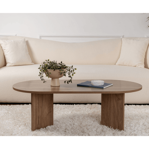 Calicosy - IRIS Ovale salontafel L119 cm - Kasjmier - 60x119x39,8 cm