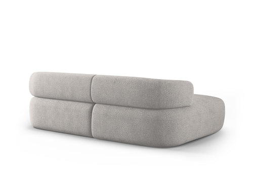 Micadoni linker hoekbank Jenny 5-zits, boucle lichtgrijs - 145x200x73cm