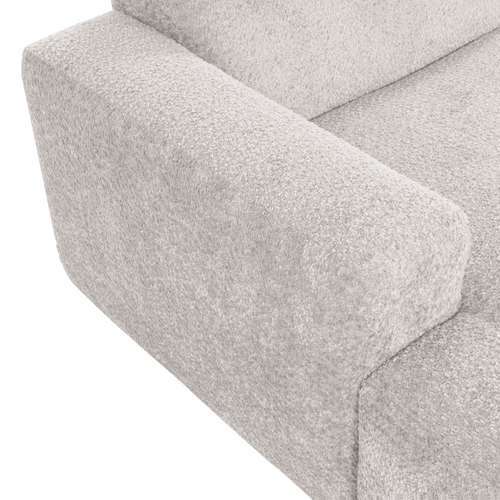 WOOOD chaise longue bank links Mojo Base - Wollig - Ecru - 74x112x162