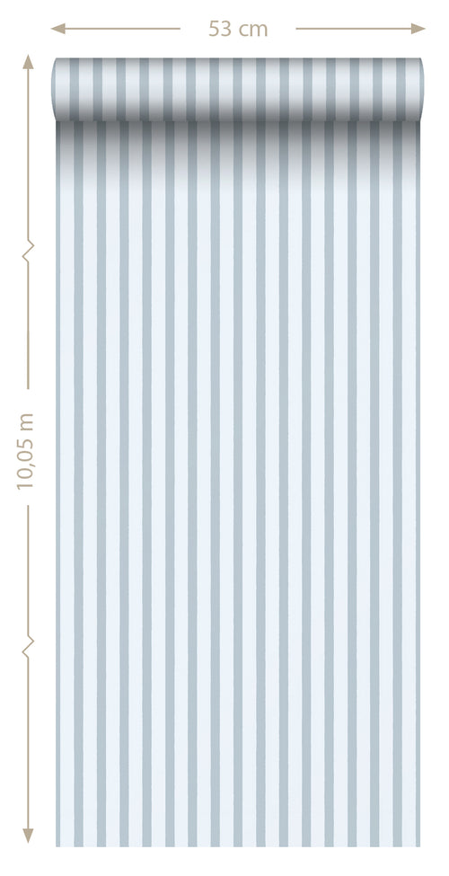 Sanders & Sanders behang geschilderde strepen blauw - 50 x 900 cm - 935401