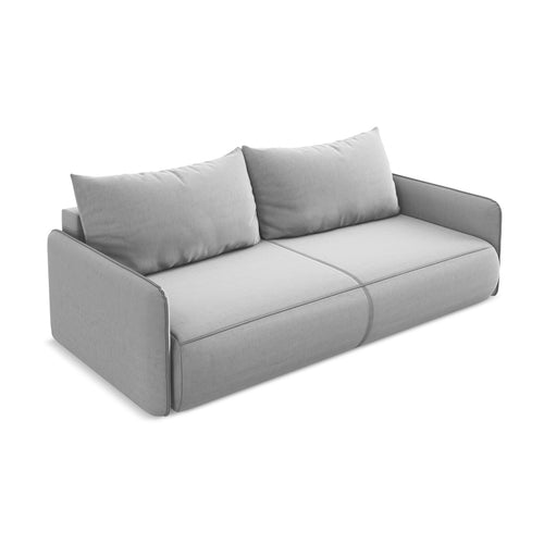 LaMiaSofa 3-zits slaapbank Palermo - velours - grijs - 216x105x86
