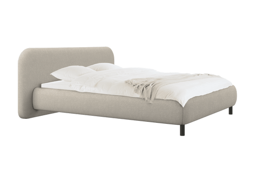 noo.ma Mumo gestoffeerd bed 140x200 Desert Beige Bouclé