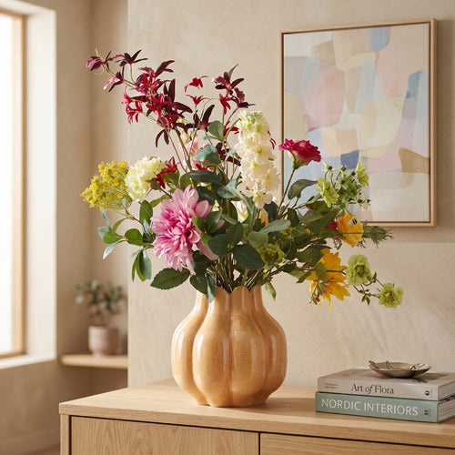 Maxifleur Handgebonden Kunstboeket Hazel Parma 80 cm