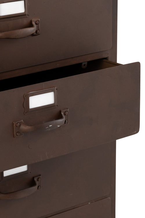 J-Line kast vade - ijzer - roestbruin
