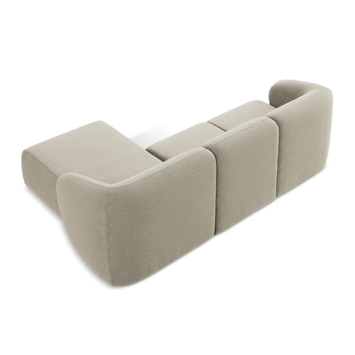 LaMiaSofa hoekbank rechts Cervo - bouclé - taupe - 248x166x99