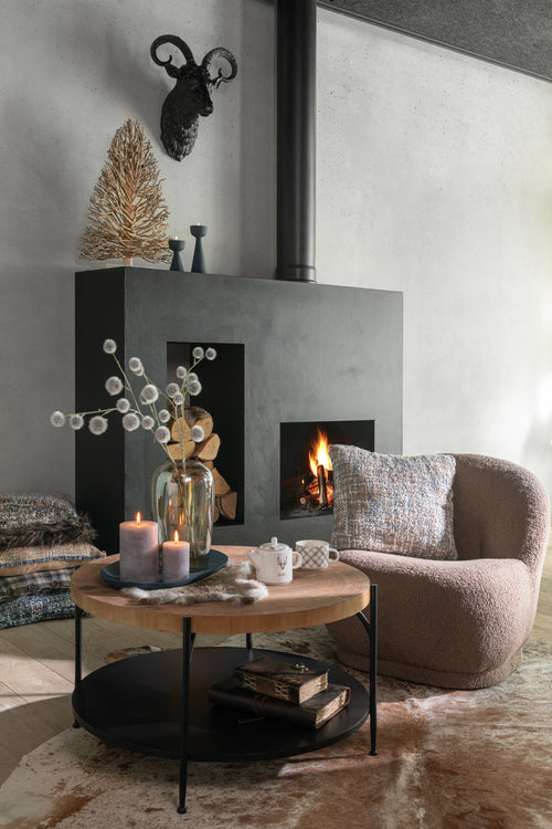 J-Line cilinderkaars - donkergrijs - 110U - XL - 6 stuks