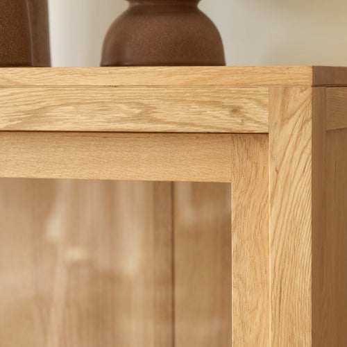 Tikamoon Eikenhouten vitrinekast 160 cm - Naturel