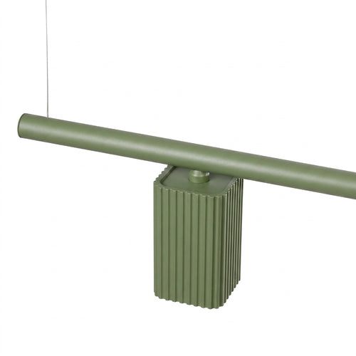 Sollux Lighting Kroonluchter RAYO 4 olijfgroen - 122x6x208cm
