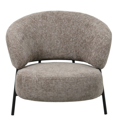 Giga Meubel Fauteuil Jennie - Stof/Metaal - Taupe