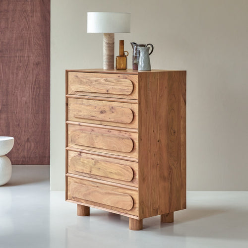 Tikamoon Opbergkist van massief acacia - Naturel