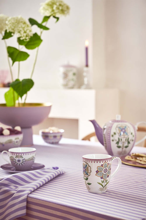 Pip Studio - Grote Mokken - Lily & Lotus - Off White - Set van 6