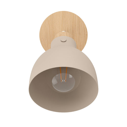 EGLO spot Arrecife - e27 - 23,5 cm - bruin/beige - staal - vtwonen shop
