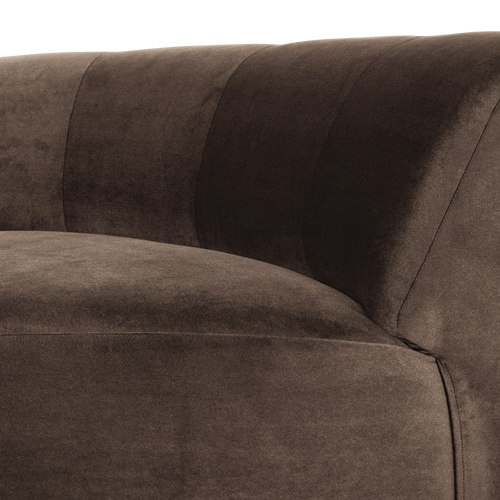 WOOOD hoekelement rond Mojo Base - Velvet - Bruin - 74x110x110