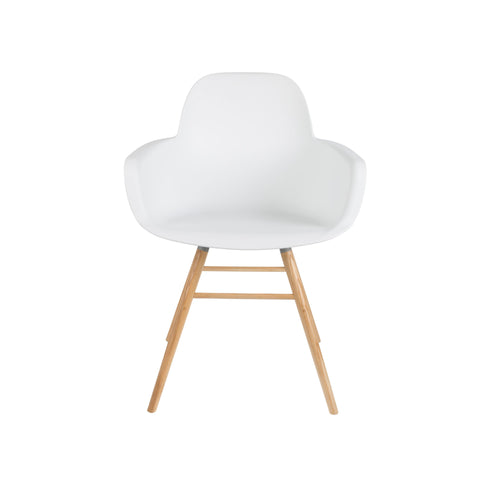 Zuiver Albert Kuip Eetkamerstoelen Armleuning Wit - Set van 2