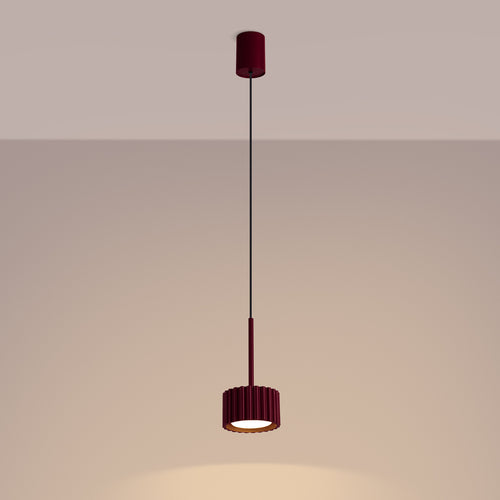 Sollux Lighting Hanglamp AURA 1 bordeaux Gx53 - 10x10x125cm