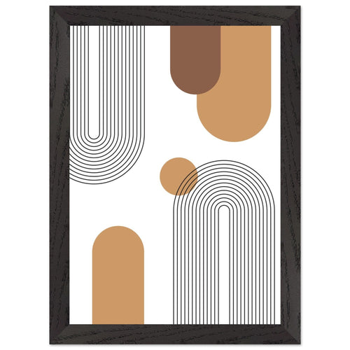 Artfulprints Poster met Lijst Boho – Neutral path   - A4 21x29.7 cm - Meerkleurig