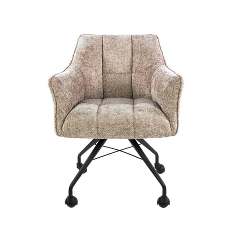 Giga Meubel Eetkamerstoel Hoven - Zand - Incl. Wieltjes - Set van 2 - vtwonen shop