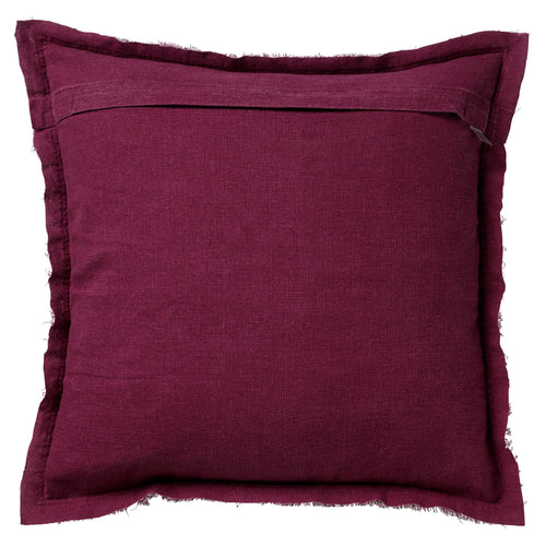 BURTO - Sierkussen 60x60 cm - gewassen katoen - Red Plum - donkerroze