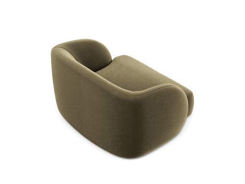 Micadoni Fauteuil Miley flueel, groente - 90x103x70cm