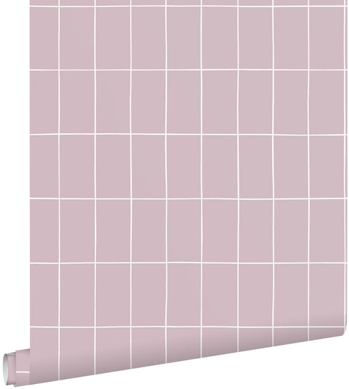 ESTAhome behang kleine tegeltjes paars - 50 x 900 cm - 131793