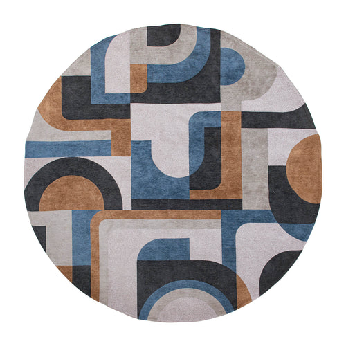 Louis De Poortere vloerkleed Camel Blue - bruin - 240x240cm - vtwonen shop