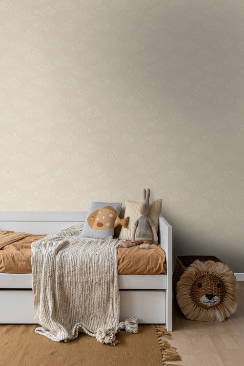ESTAhome behang wolkjes beige - 53 cm x 10.05 m - 139515