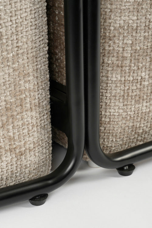 Mica Decorations Salontafel met Poefs - 3-delig - L79 x B45 x H41 cm - Lichtgrijs - vtwonen shop