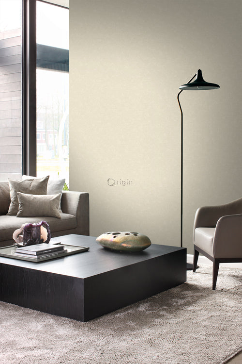 Origin Wallcoverings behang effen crème beige - 53 cm x 10,05 m - 346203 - vtwonen shop