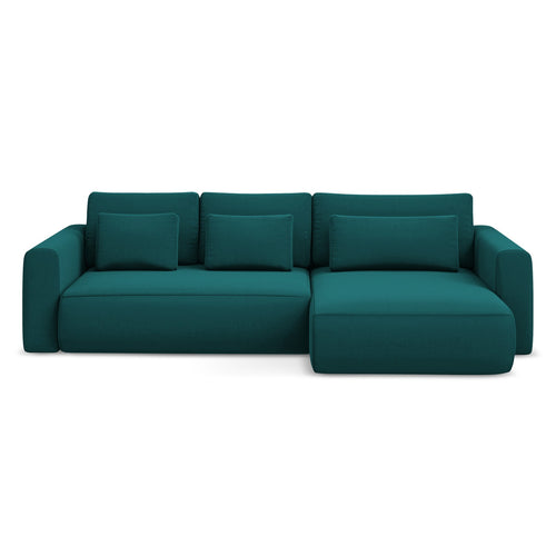 LaMiaSofa hoekbank rechts Perugia - velours - marien - 278x149x82