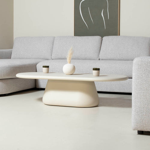 DÉJA Living Salontafel Riva Ovaal - Eco Composiet - 140x65x39cm - vtwonen shop