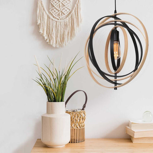 Anne Light & home hanglamp Muoversi - 1 lichts - 45x 190 cm - beige zwart - vtwonen shop