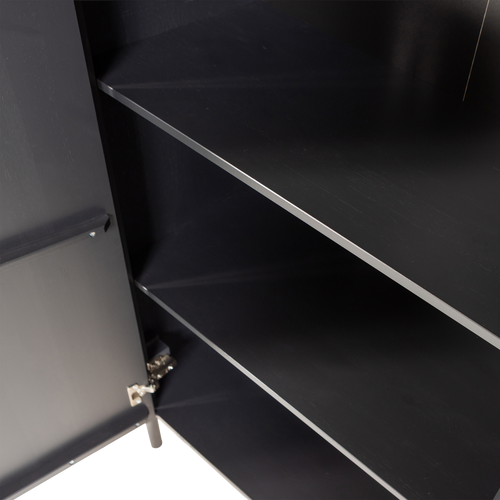 WOOOD dressoir Gunnar 200 cm - Grenen - Matzwart - 85x201x44 - vtwonen shop