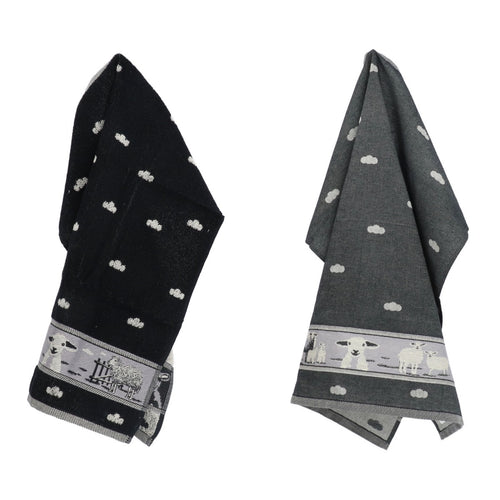 Luxe Keukendoek en Theedoek Schaap Zwart - Bunzlau Castle - 100% biologisch GOTS katoen - vtwonen shop