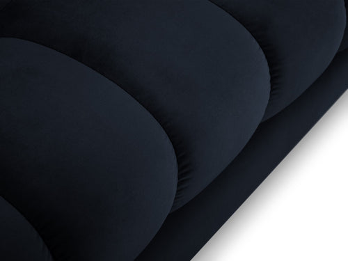 Cosmopolitan Design Panoramische bank Bali 7-zits, flueel, donkerblauw - 185x383x75cm