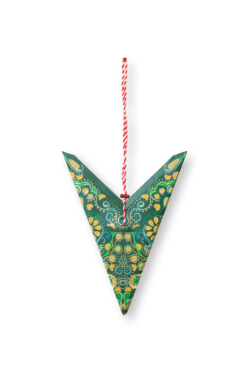 Pip Studio - Christmas Dark Green Overall Print - Papieren Kerstster - 60cm